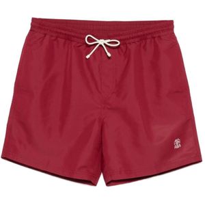 Brunello Cucinelli, Heren, Badkleding, Rood, Maat: L Polyamide,