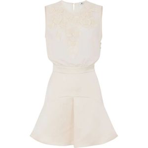 Elisabetta Franchi, Dames, Jumpsuits & Playsuits, Wit, Maat: S Satijn,