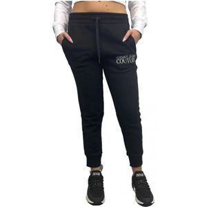 Versace Jeans Couture, Dames, Broeken, Zwart, Maat: XS Katoen,