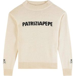 Patrizia Pepe, Dames, Truien, Beige, Maat: S Wol,