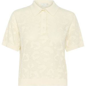 Kaffe - KAabela - Trui - Wit - Katoen - Polokraag