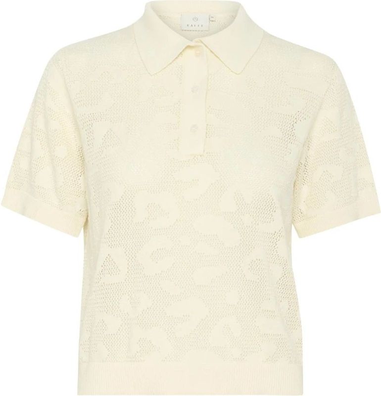 Kaffe - KAabela - Trui - Wit - Katoen - Polokraag