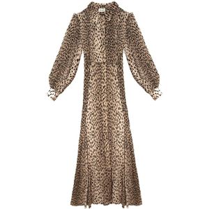 Rixo, Dames, Jurken, Bruin, Maat: XL Viscose,