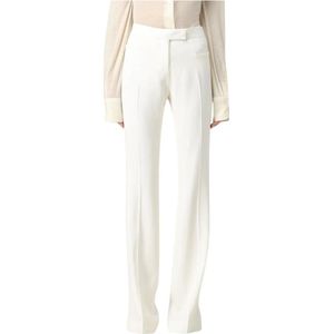 Tom Ford, Dames, Broeken, Wit, Maat: XS Leer,