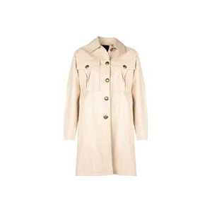 Pinko Klassieke Trenchcoat , Beige , Dames , Maat: S