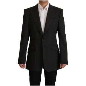 Dolce & Gabbana - Blazerjas - Zwart - Wol - Slanke Pasvorm