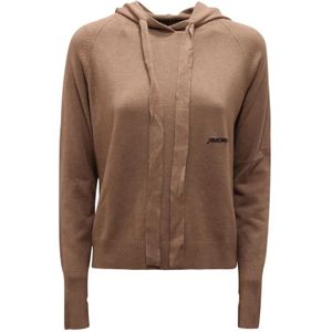 Hinnominate, Dames, Sweatshirts & Hoodies, Bruin, Maat: XS Viscose,