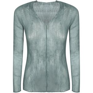 Issey Miyake, Dames, Tops, Groen, Maat: M Chiffon,