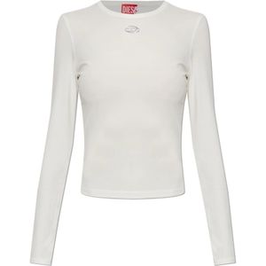 Diesel, Dames, Tops, Wit, Maat: L Katoen,