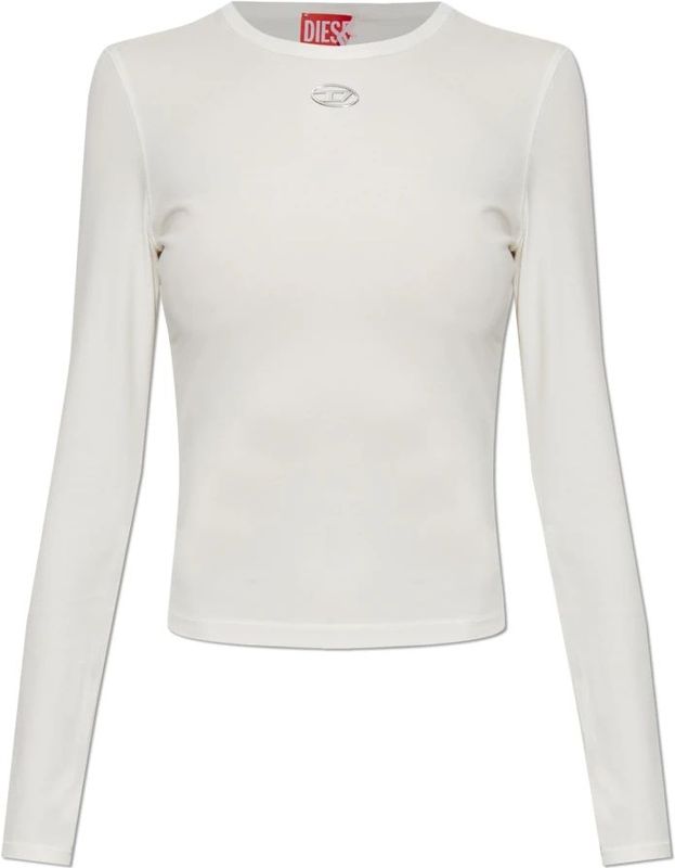 Diesel, Dames, Tops, Wit, Maat: L Katoen,