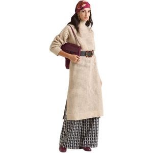 Maliparmi, Dames, Jurken, Beige, Maat: XS Wol,