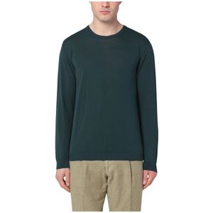 Roberto Collina, Heren, Truien, Groen, Maat: 2XL Katoen,