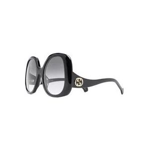 Gucci Zwarte Zonnebril Stijlvol Dagelijks Gebruik , Black , Dames , Maat: 55 MM