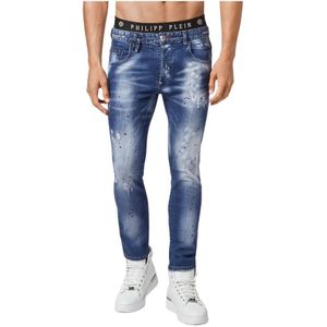 Philipp Plein, Heren, Jeans, Blauw, Maat: W31 Katoen,