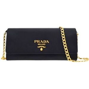 Prada, Dames, Tassen, Zwart, Maat: ONE Size Leer,