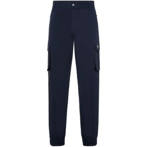 Philipp Plein, Heren, Broeken, Blauw, Maat: S Katoen,