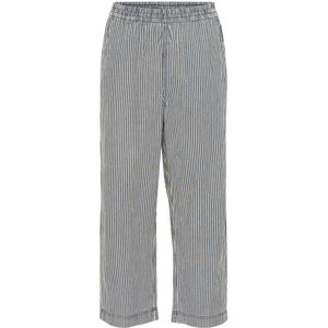 Kaffe - KAnaya - Capri Broek - Nachtblauw/Wit - Gestreept - Loosefit - High Waist