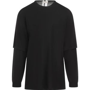 Mordecai, Heren, Truien, Zwart, Maat: S Katoen,