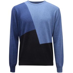 Ferrante, Heren, Truien, Blauw, Maat: M Wol,
