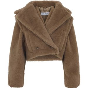 Max Mara, Dames, Jassen, Beige, Maat: 2XS Camelhaar,