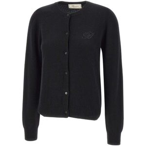 Blumarine, Dames, Truien, Zwart, Maat: S Kasjmier,