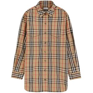 Burberry, Dames, Blouses & Shirts, Veelkleurig, Maat: 2XS Katoen,