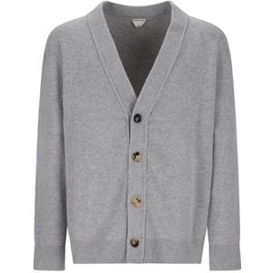 Bottega Veneta, Heren, Truien, Grijs, Maat: S Kasjmier,