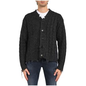 Mauro Grifoni, Heren, Truien, Grijs, Maat: L Wol,