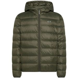 Sun68, Heren, Jassen, Groen, Maat: S Nylon,