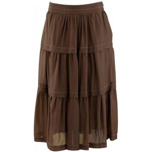 Peserico, Dames, Rokken, Bruin, Maat: S Katoen,