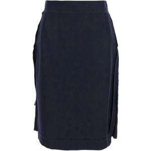 Maison Margiela - Rok met Rafelrand - Zwart - Wol - Dames