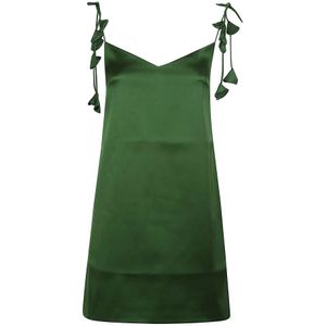 Self Portrait, Dames, Jurken, Groen, Maat: 2XS Poliester,