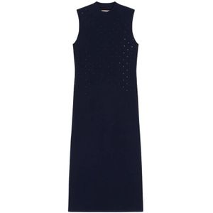 Pennyblack, Dames, Jurken, Blauw, Maat: L Viscose,