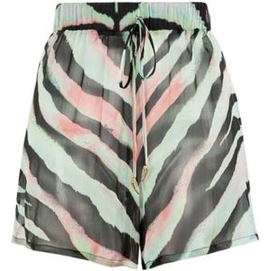 Roberto Cavalli, Dames, Korte broeken, Veelkleurig, Maat: S Zijde,