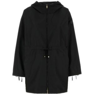 Moncler, Dames, Jassen, Zwart, Maat: L Zijde,