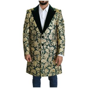 Dolce & Gabbana - Sicilia - Trenchcoat - Groen - Goud Jacquard