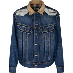 Maison Margiela, Heren, Jassen, Blauw, Maat: S Denim,