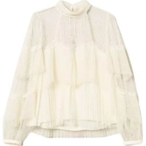 Twinset, Dames, Blouses & Shirts, Wit, Maat: S Polyamide,