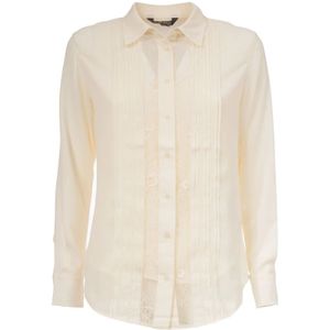 Ralph Lauren, Dames, Blouses & Shirts, Wit, Maat: S Poliester,