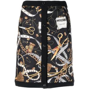 Moschino, Dames, Rokken, Veelkleurig, Maat: M Wol,