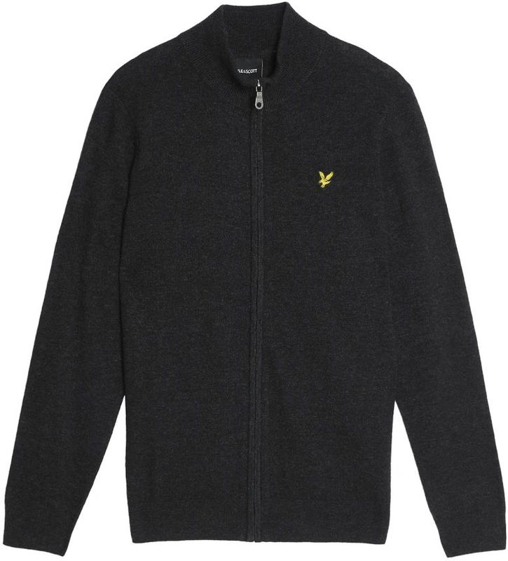Lyle & Scott - Cardigan - Zwart - Lamswolmix