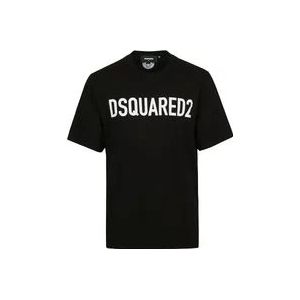 Dsquared2 Casual Loose Fit T-shirt , Black , Heren , Maat: L