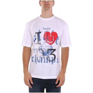 Hugo, Heren, Tops, Wit, Maat: XL Katoen,