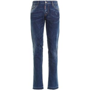 Dsquared2 Luxe Blauwe Slim Jeans , Blue , Heren , Maat: XS