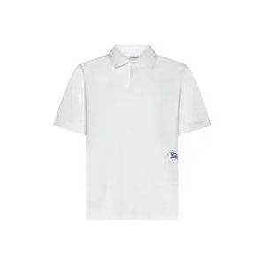 Burberry Equestrian Knight Logo Polo , White , Heren , Maat: L