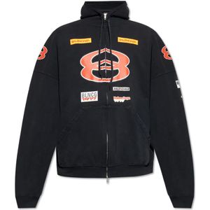 Balenciaga, Heren, Sweatshirts & Hoodies, Zwart, Maat: XL Katoen,