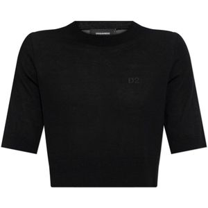 Dsquared2, Dames, Truien, Zwart, Maat: XS Wol,