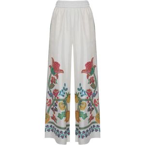 La DoubleJ, Dames, Broeken, Wit, Maat: XL Zijde,