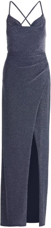 Vera Mont - Elegante Maxi Jurk - Blauw - Dames - Waterval Halslijn