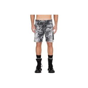 Dsquared2 Marine Camo Shorts - Zwart, Maat 46 , Black , Heren , Maat: M